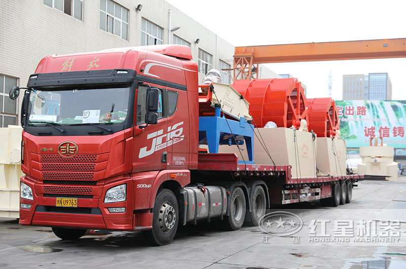 红星机器轮式洗砂机发货