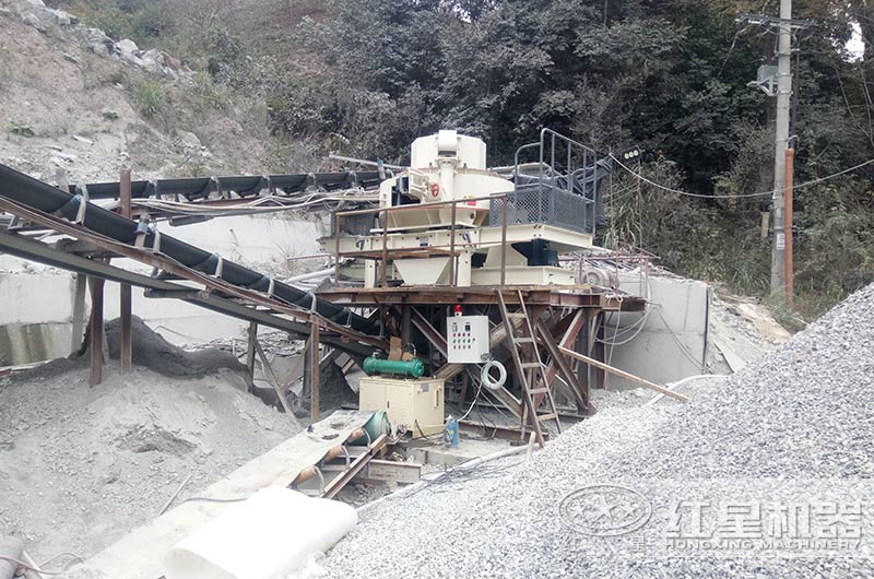 鹅卵石制砂加工生产现场 鹅卵石制砂加工生产现场