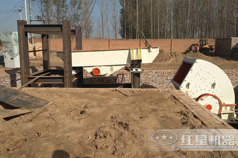 一台锤破制砂机现场实拍 一台锤破制砂机现场实拍