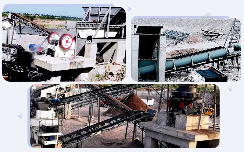 吉尔吉斯坦花岗岩制砂生产线现场 吉尔吉斯坦花岗岩制砂生产线现场
