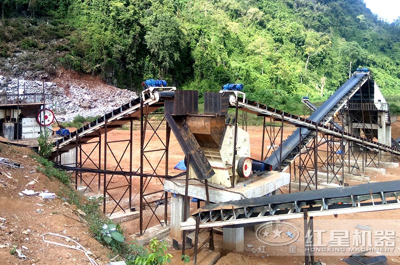 大理石废料加工现场